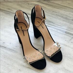 Kate Spade Black Heels with Studded Strap